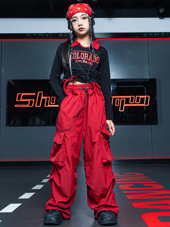 ジャズダンス衣装女の子ポリエステルパンツトップダンスウェア