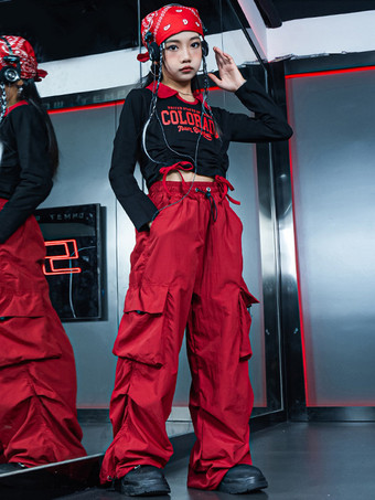 ジャズダンス衣装女の子ポリエステルパンツトップダンスウェア