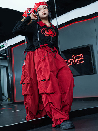 ジャズダンス衣装女の子ポリエステルパンツトップダンスウェア