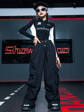 ジャズダンス衣装女の子ポリエステルパンツトップダンスウェア