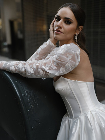 ショートウェディングドレス ショート恋人ネック ノースリーブ ショートナチュラルウエスト レースブライダルドレス