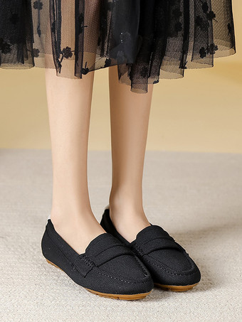 レディース ミュール ローファー ラウンドトゥ スリッポン フラット パンプス