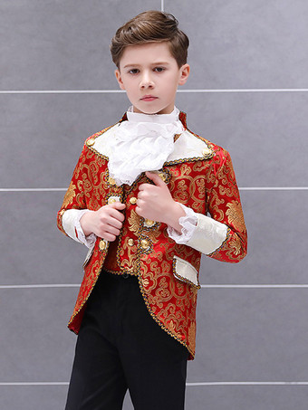 レッド キッズ ハロウィン レトロ パレス レトロ セット キッズ チョッキ パンツ