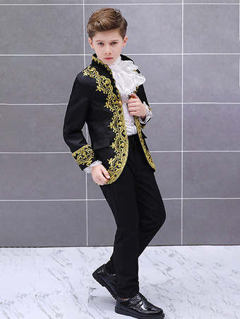 ハロウィンコスチューム子供用宮殿ドラマパフォーマンス衣装象嵌王子チャーミングパフォーマンスドレス