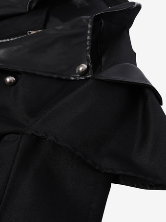 中世の宮殿の宴会服ジッパースリットロングウインドブレーカーステージパフォーマンスウェア