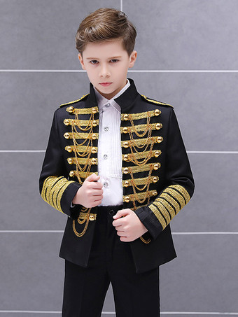 ブラックゴールドキッズ ハロウィン コスチューム ブラック ゴールド パレス レトロ コスチューム パフォーマンス コスチューム