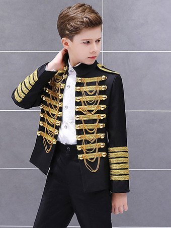 キッズ ハロウィン コスチューム ブラック ゴールド パレス レトロ コスチューム パフォーマンス コスチューム