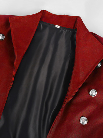 ダークグリーン メンズ スチームパンク レトロ ジャケット ゴシック ビクトリア朝時代 レトロ コスチューム バーガンディ