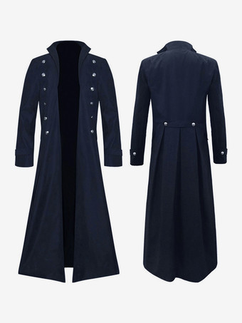 ダークネイビーダークグリーン メンズ スチームパンク レトロ ジャケット ゴシック ビクトリア朝時代 レトロ コスチューム バーガンディ