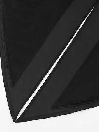 ブラックゴシックレディースミドル丈コート秋冬ファッションスリムトレンチコートダークスタンドカラー宮殿タキシード