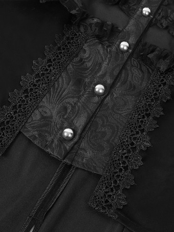 ブラックゴシックレディースミドル丈コート秋冬ファッションスリムトレンチコートダークスタンドカラー宮殿タキシード