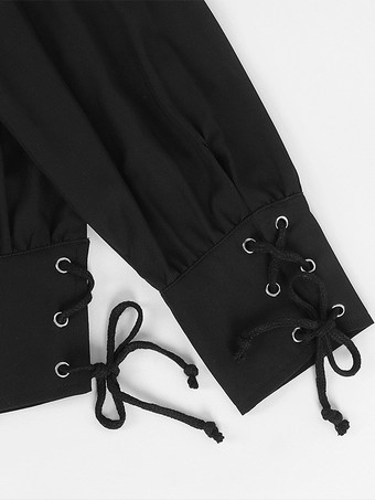 男性のための黒のヴィンテージ トップ エレガントなポリエステル長袖レトロな衣装 バーガンディ