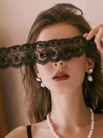 女性用バレンタインブラックレースレース