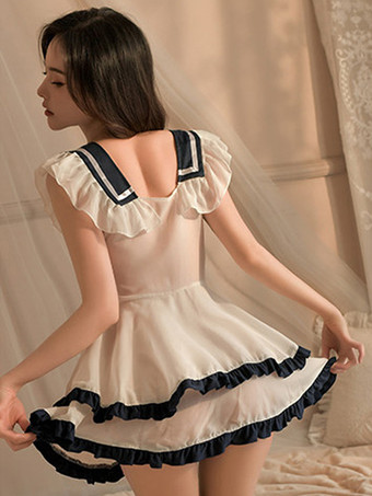 セクシーコスチューム女子高生レディースポリエステル繊維Tバックドレス