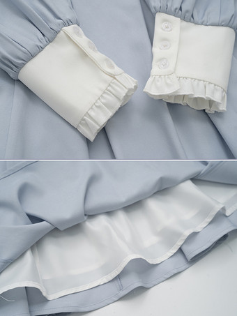 スイートロリータドレス ポリエステル長袖 スイートドレス ロリータドレス