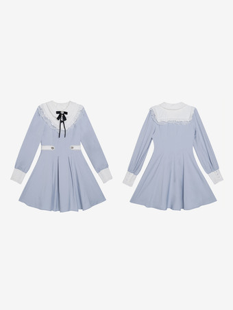 スイートロリータドレス ポリエステル長袖 スイートドレス ロリータドレス