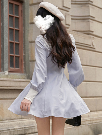 スイートロリータドレス ポリエステル長袖 スイートドレス ロリータドレス