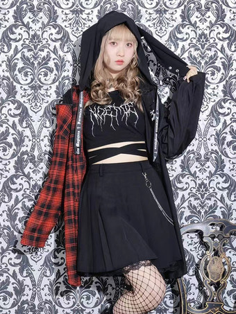 スチームパンク ロリータ ブラウス 長袖ブラウス ロリータ トップ チェック柄 ブルー ロリータ シャツ