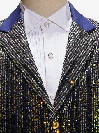 ブラック ゴールド トップ レトロ ロングスリーブ パフォーマンス ステージ レトロ コスチューム ダンスウェア