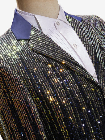 ブラック ゴールド トップ レトロ ロングスリーブ パフォーマンス ステージ レトロ コスチューム ダンスウェア