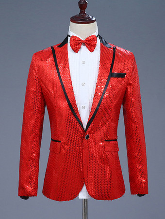 レッド メンズ レトロ セクニ トップ レトロ ポリエステル 長袖 パフォーマンス コスチューム