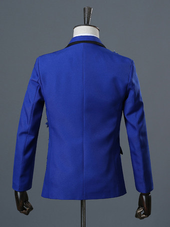 黒のメンズ長袖レトロパフォーマンスコスチューム バーガンディ