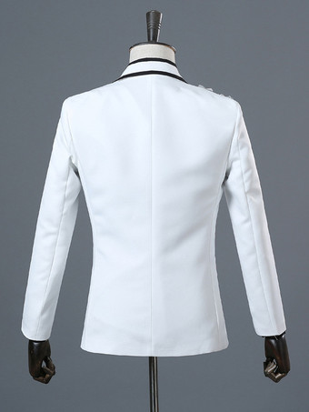 Schwarze Herren-Retro-Performance-Kostüme mit langen Ärmeln Burgund