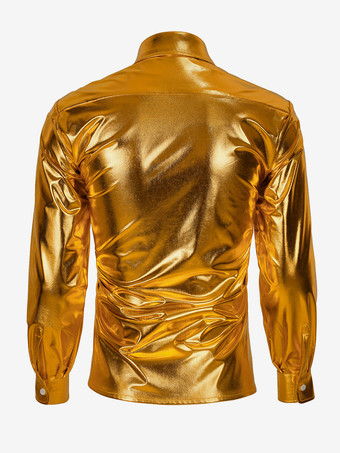 メンズ レトロ シルバー セット レトロ 70 年代 ディスコ ロック パフォーマンス ダンスウェア