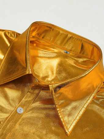 メンズ レトロ シルバー セット レトロ 70 年代 ディスコ ロック パフォーマンス ダンスウェア