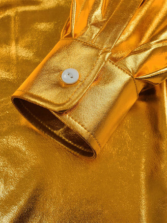 メンズ レトロ シルバー セット レトロ 70 年代 ディスコ ロック パフォーマンス ダンスウェア