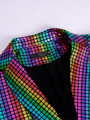 ブルーヴィンテージセットレトロポリエステル長袖レトロコスチューム男性用