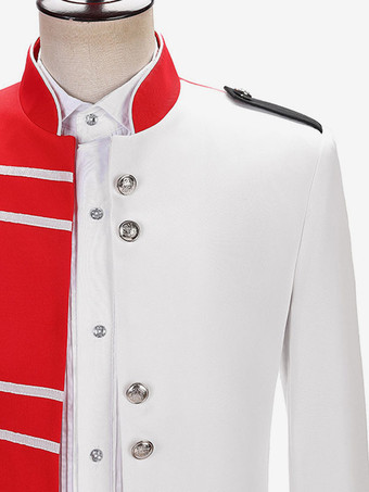 メンズ ミックスカラー パレス ミリタリー トップ エレガント 長袖 オーバーコート レトロ パフォーマンス コスチューム