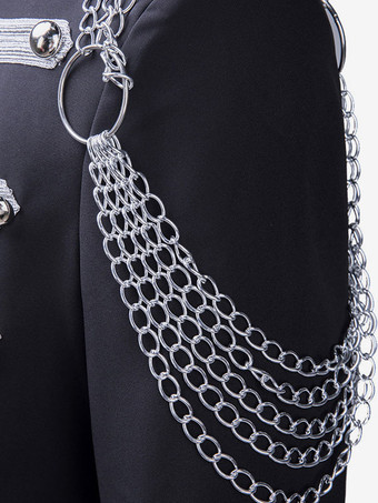 ブラックパレスパフォーミングアーツスパンコールメンズステージ衣装長袖オーバーコートレトロコスチューム