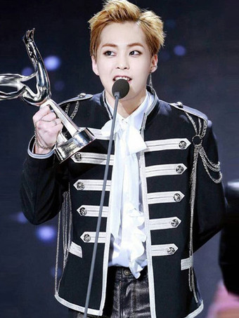 ブラックパレスパフォーミングアーツスパンコールメンズステージ衣装長袖オーバーコートレトロコスチューム