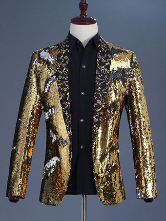 ゴールド ブラックシルバーメンズレトロ長袖ステージパフォーマンスビジネスカジュアルスーツトップ バーガンディ
