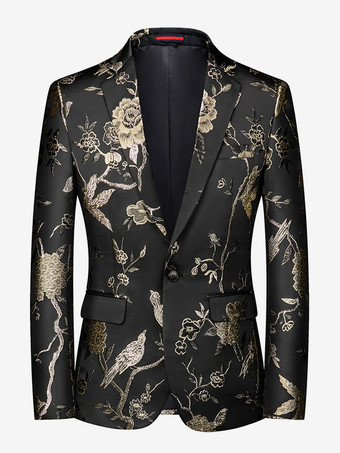 シルバー メンズ レトロ ポリエステル 長袖 ステージ パフォーマンス ビジネス カジュアル スーツ トップ バーガンディ