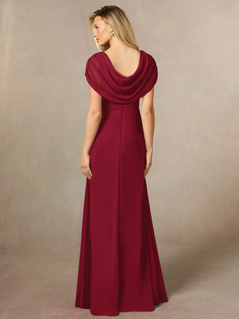 ブライダルマザードレス Vネック 半袖 Aライン プリーツ マキシレングス ウェディングゲストドレス