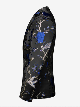 メンズ レトロ ポリエステル 長袖 ステージ パフォーマンス ビジネス カジュアル スーツ トップ バーガンディ