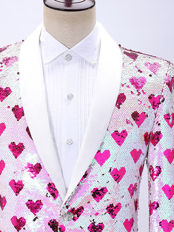 赤いヴィンテージトップ エレガントな長袖 ポリエステル ポリエステル繊維 オーバーコート 男性用レトロコスチューム