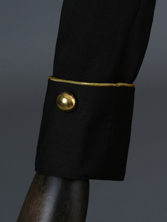 男性のための黒のヴィンテージ トップ エレガントなポリエステル長袖レトロな衣装 バーガンディ