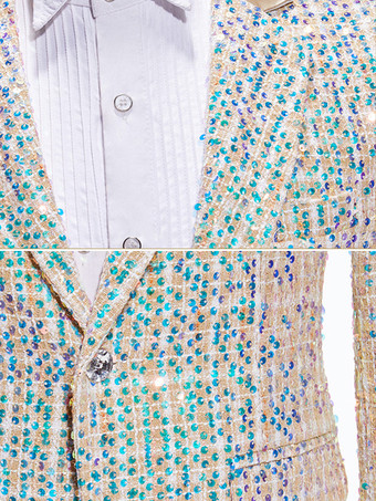 シルバーヴィンテージセットエレガントな長袖ポリエステルポリエステル繊維クラバットレトロ衣装男性のための