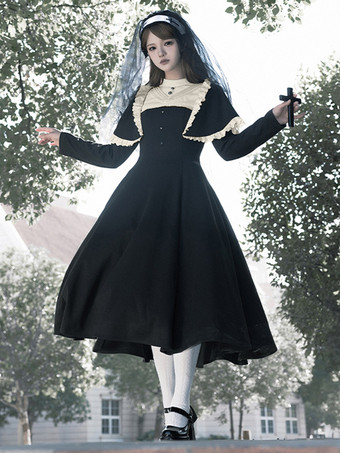   ゴスロリ ドレス フリル ブラック ブラック