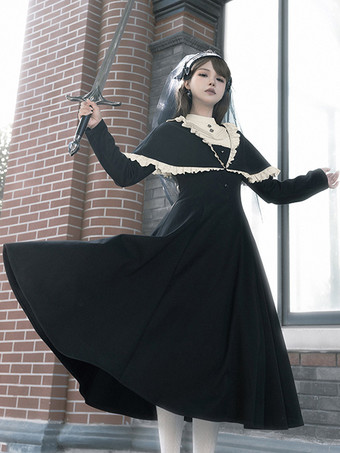   ゴスロリ ドレス フリル ブラック ブラック