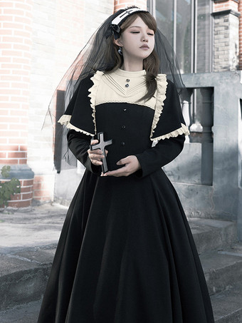   ゴスロリ ドレス フリル ブラック ブラック