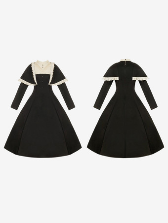   ゴスロリ ドレス フリル ブラック ブラック