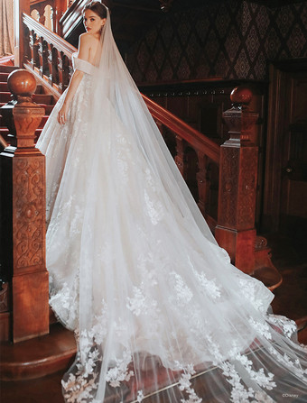 Wedding Veils One-Tier Lace Cut Edge Classic Bridal Veil