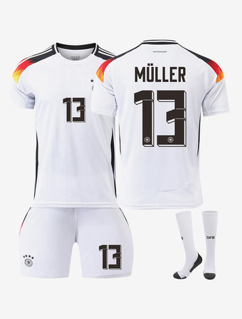 ドイツ代表サッカーユニフォーム No.13 MULLER ホーム 2024 欧州サッカー選手権 3点セット