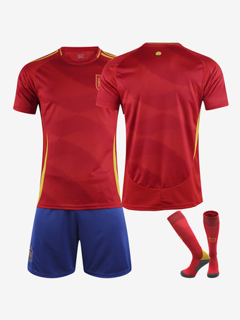 Camiseta de local de fútbol de 3 piezas del Campeonato Europeo de Fútbol de la selección de España 2024