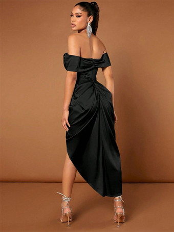 カクテルドレスファッションショートショートバトーネック