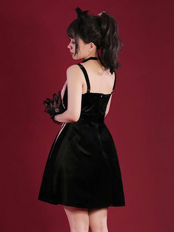 ゴシック ロリータ ドレス レースアップ リボン ブラック ピンク